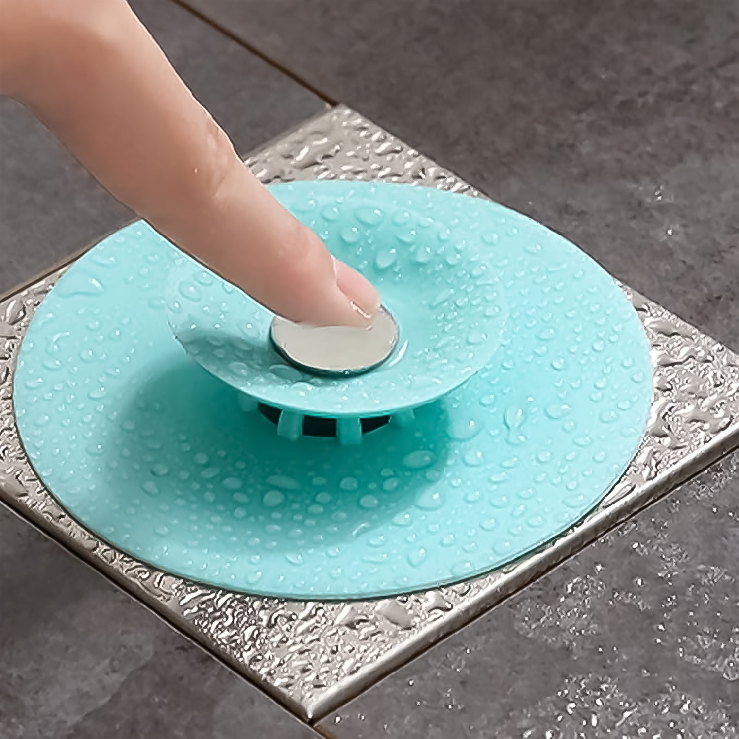 Creative 2-in-1 Light Green Silicone Sewer Sink Sealer Cover Drainer (Multicolour) Creative 2-in-1 Light Green Silicone Sewer Sink Sealer Cover Drainer (Multicolour)